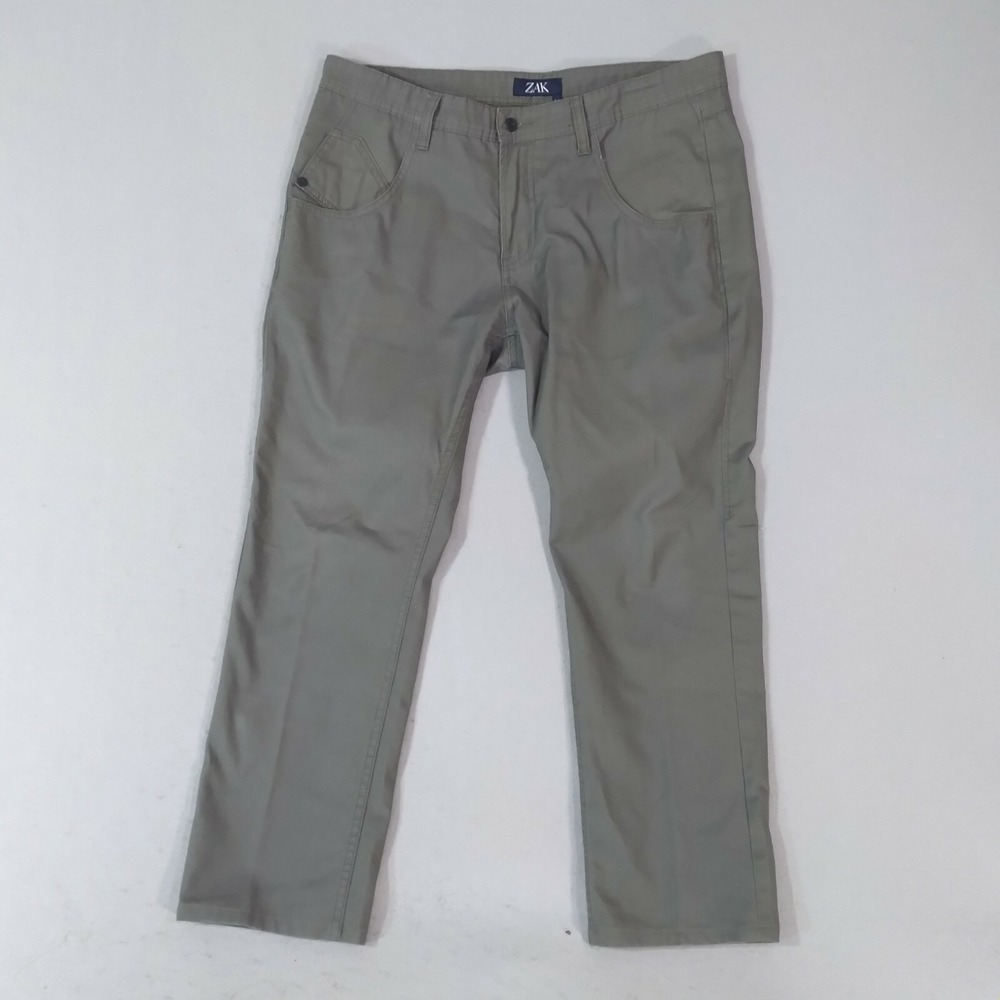 Zak jeans men's 36 x 28 regular fit straight Gray lightweight denim pants
